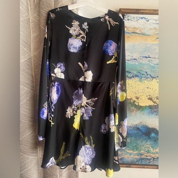 Acne Studios Big Flower Black  Mini Dress Size Small - Picture 15 of 16